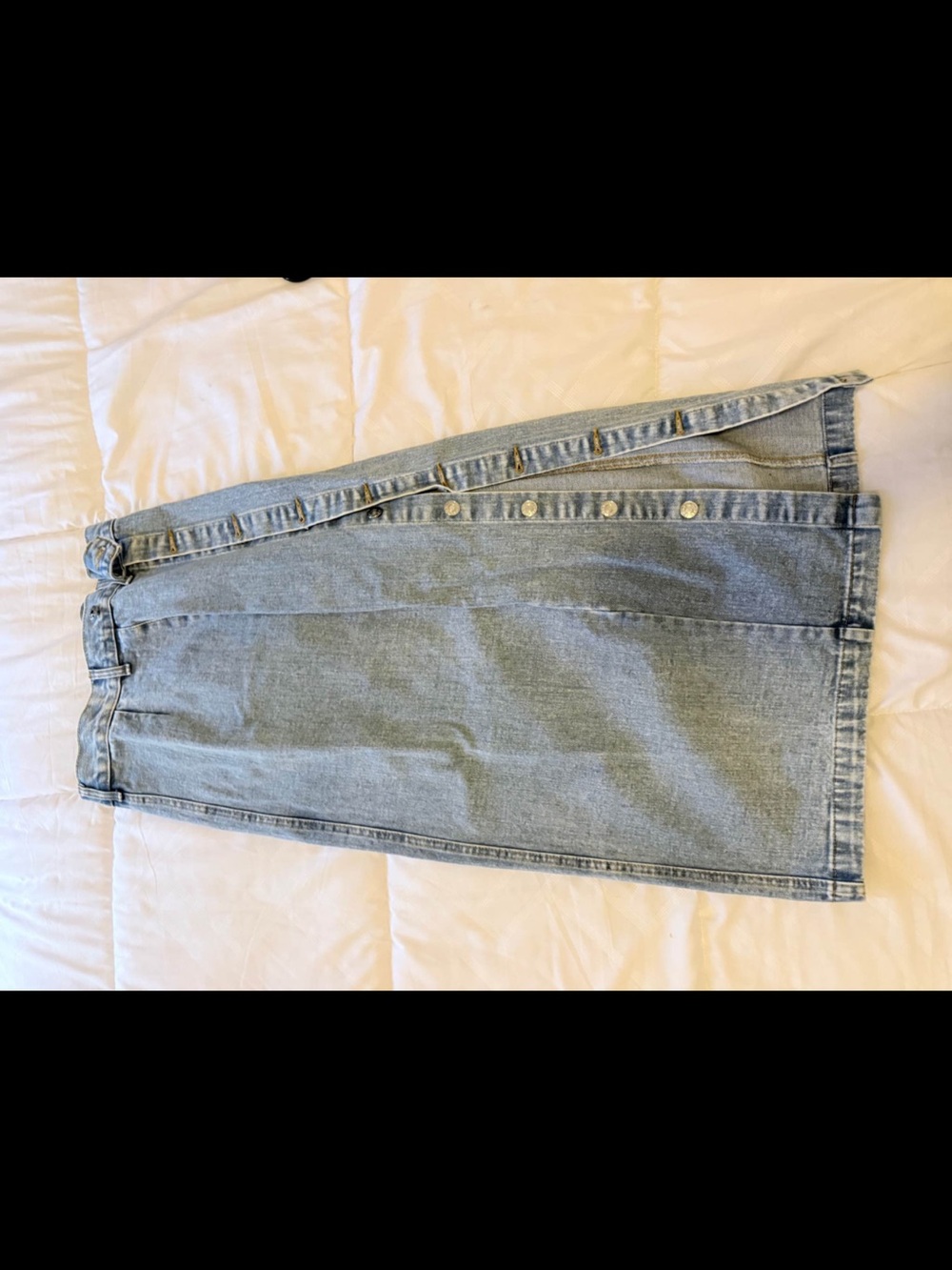 Light Blue Denim Button-Front Women’s Jeans Skirt